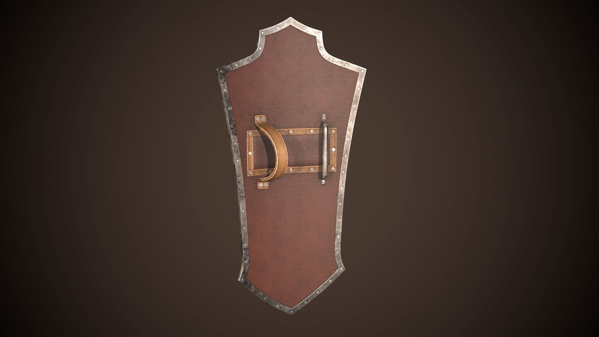 Knight Shield 03 Low-poly 3D model_8