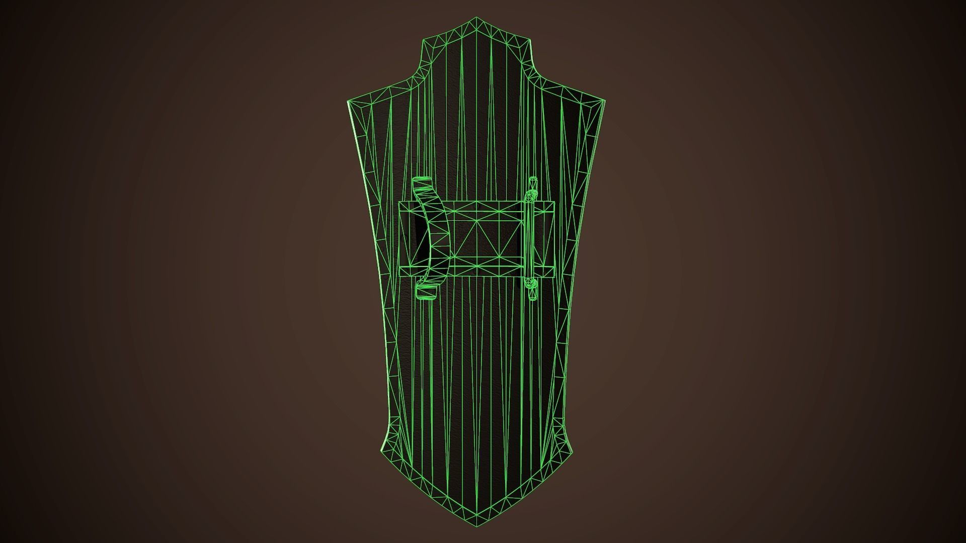Knight Shield 03 Low-poly 3D model_17