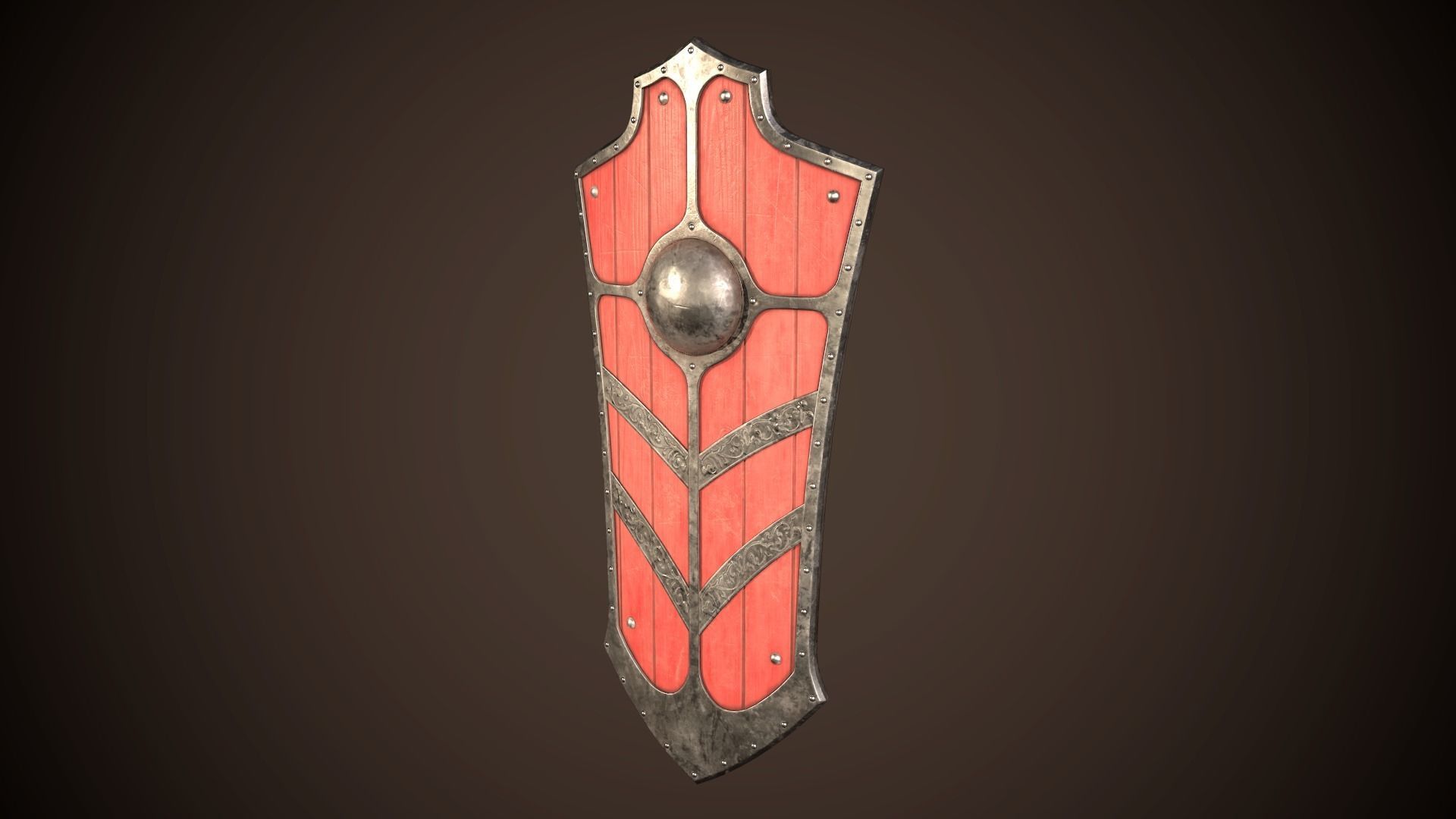 Knight Shield 03 Low-poly 3D model_4