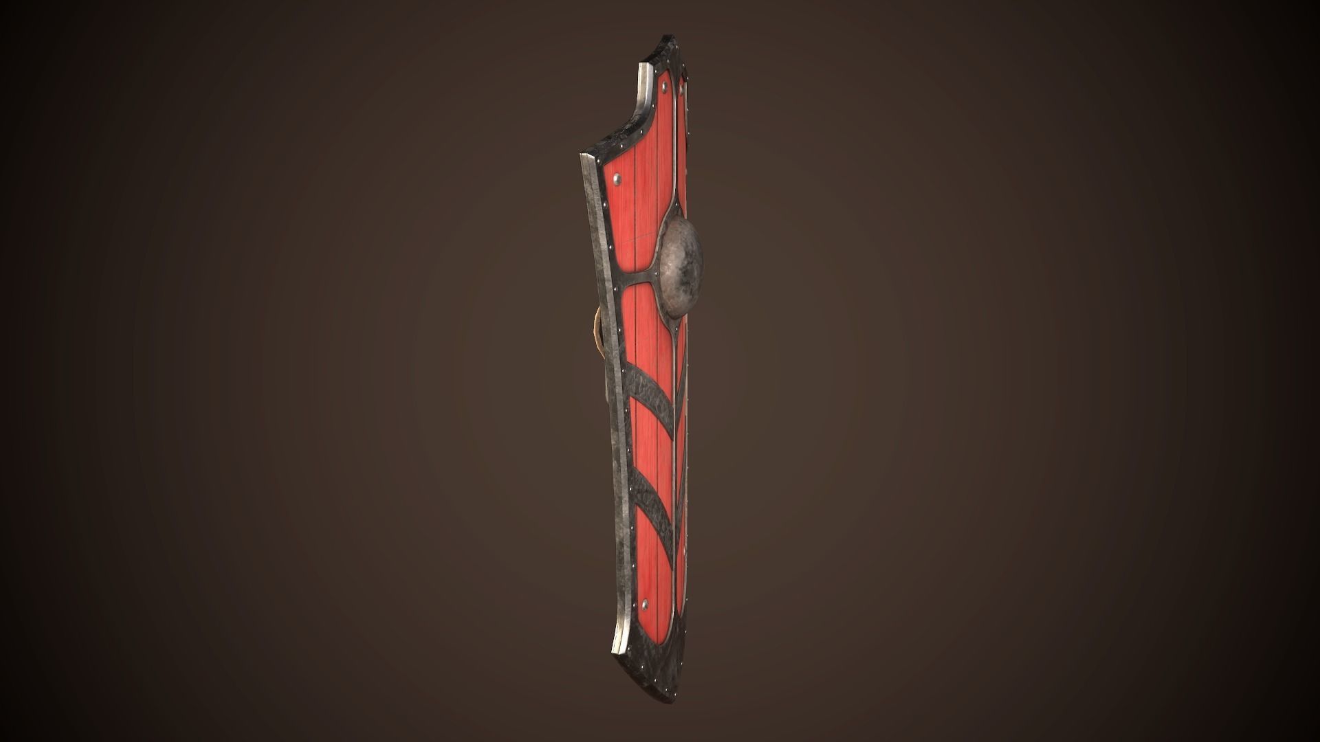 Knight Shield 03 Low-poly 3D model_12