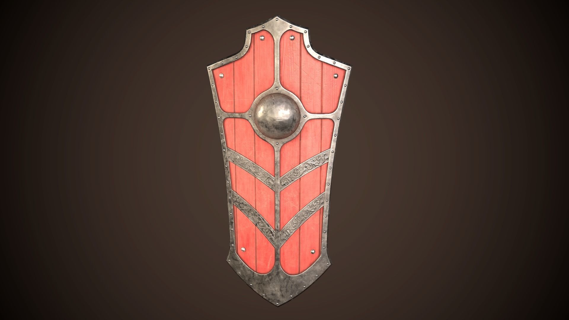 Knight Shield 03 Low-poly 3D model_3
