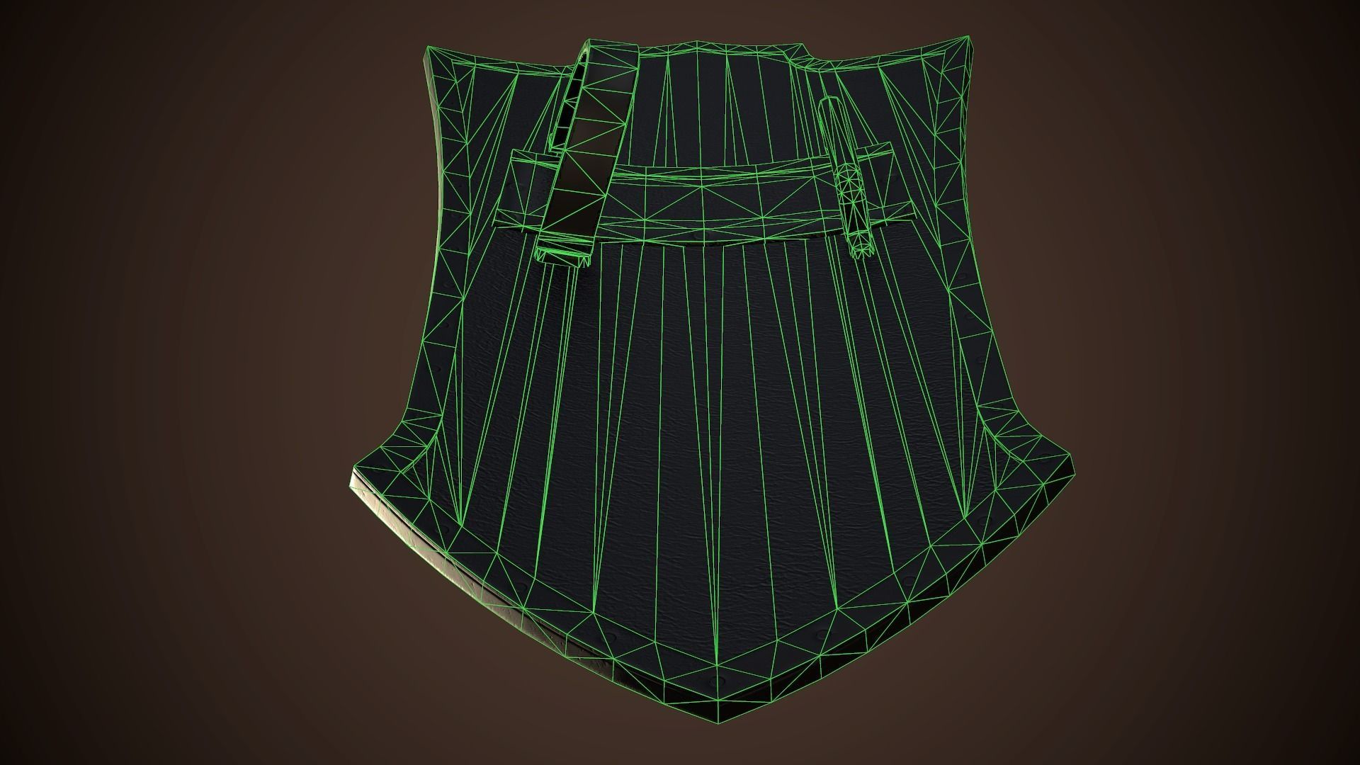 Knight Shield 03 Low-poly 3D model_19