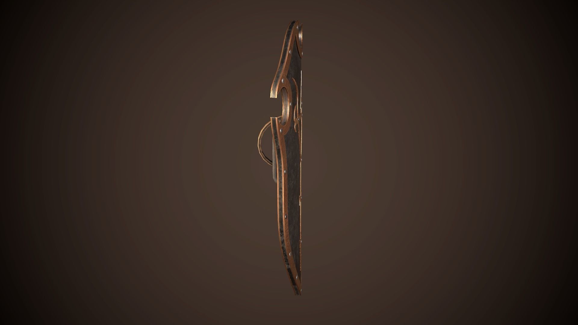 Knight Shield 04 Low-poly 3D model_12