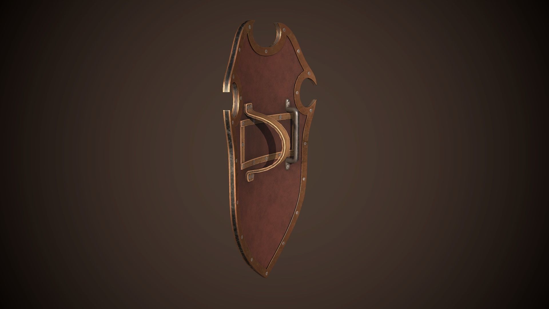Knight Shield 04 Low-poly 3D model_7