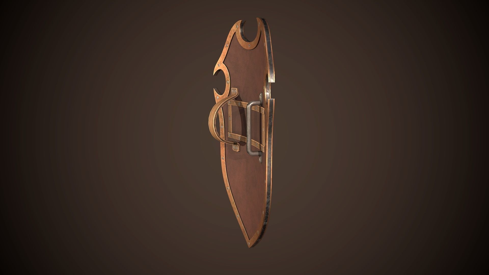 Knight Shield 04 Low-poly 3D model_11