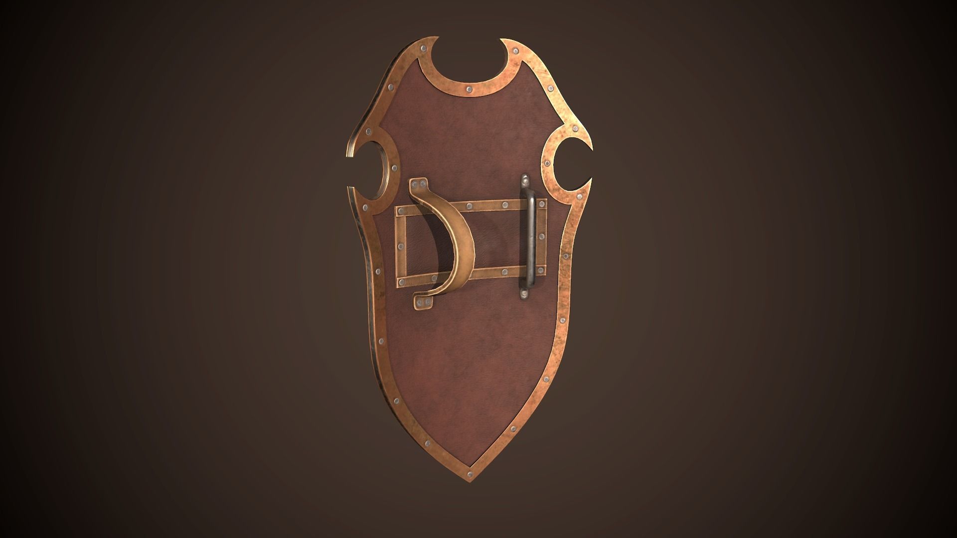 Knight Shield 04 Low-poly 3D model_8