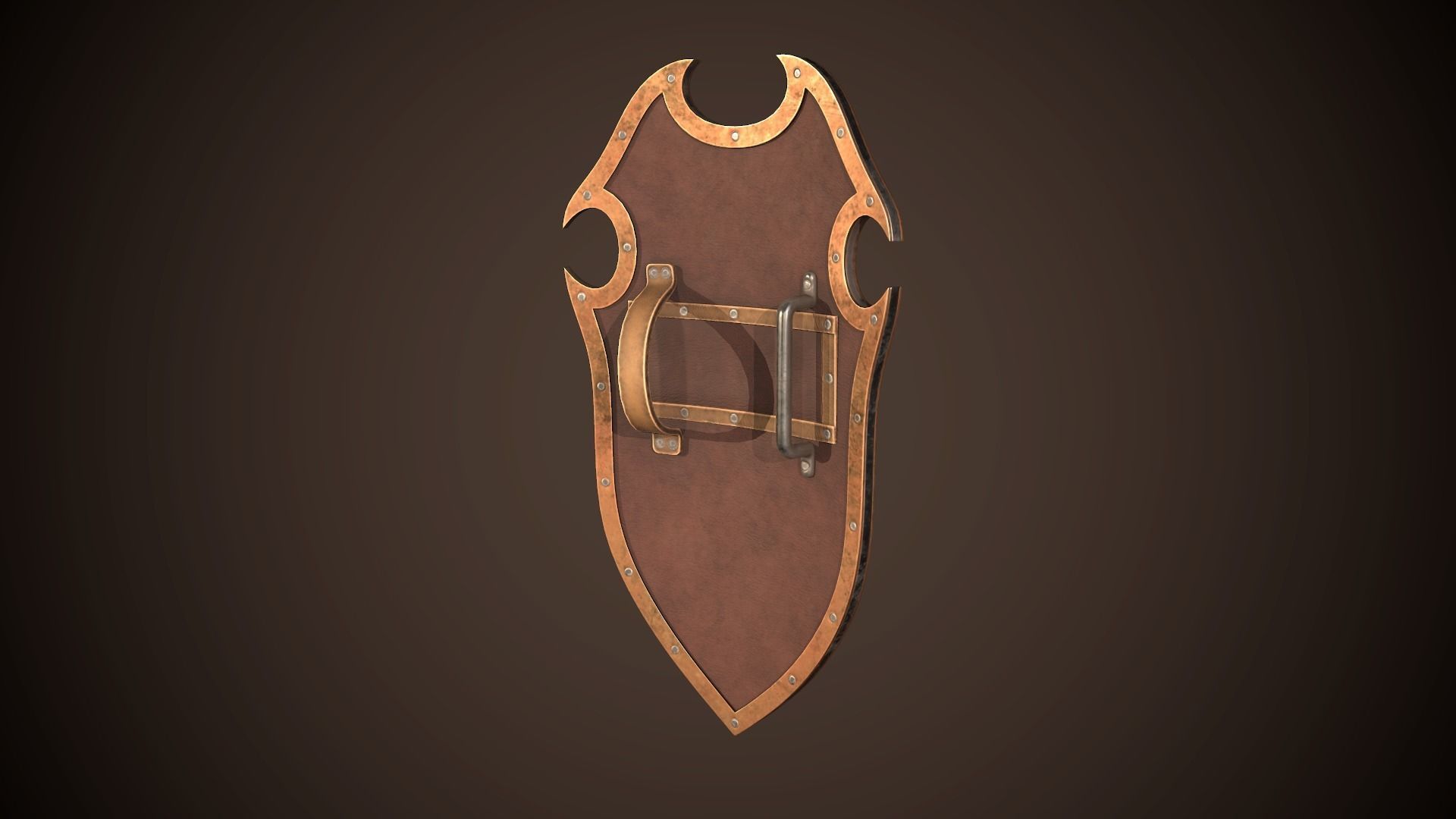 Knight Shield 04 Low-poly 3D model_10