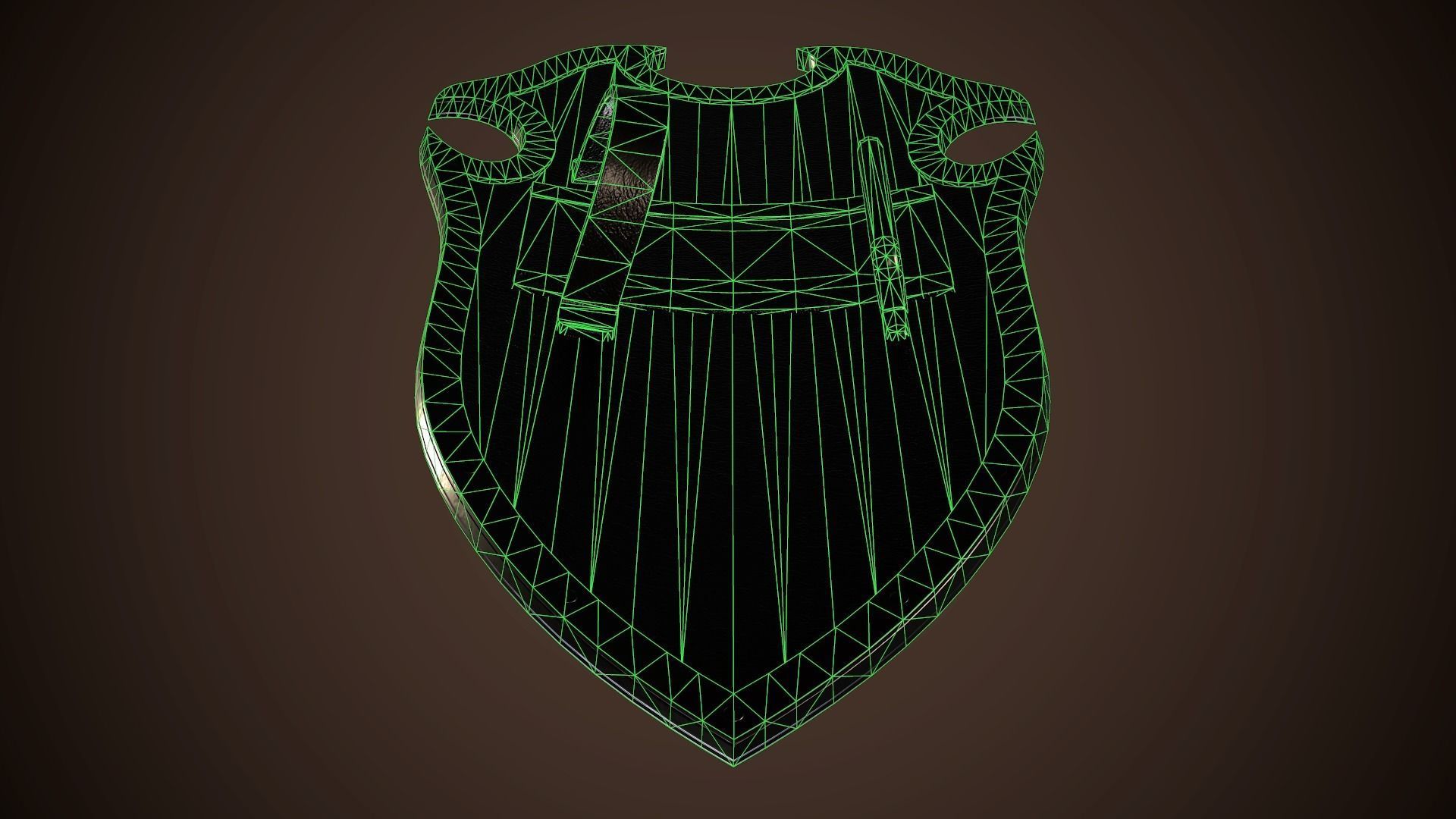 Knight Shield 04 Low-poly 3D model_19