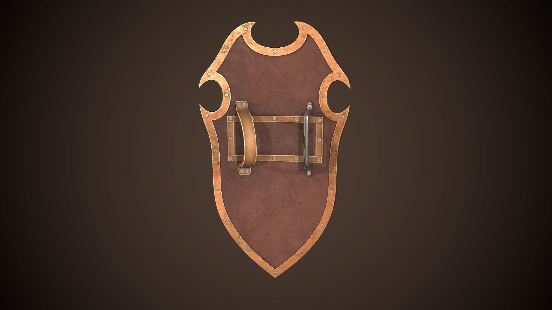 Knight Shield 04 Low-poly 3D model_9