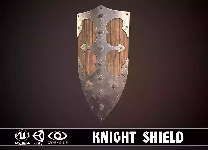 Knight Shield 05 Low-poly 3D model