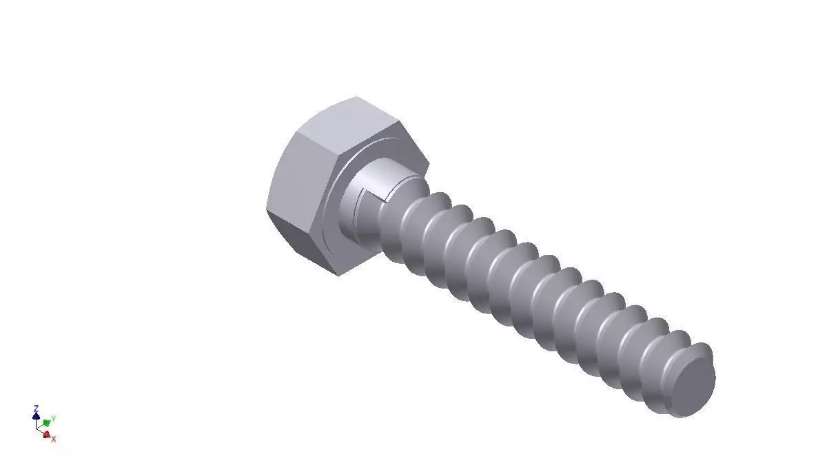 Hex Head Metric 8 x40mm 3D print model_0