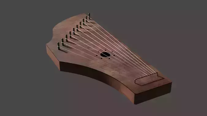 Gusli wooden harp