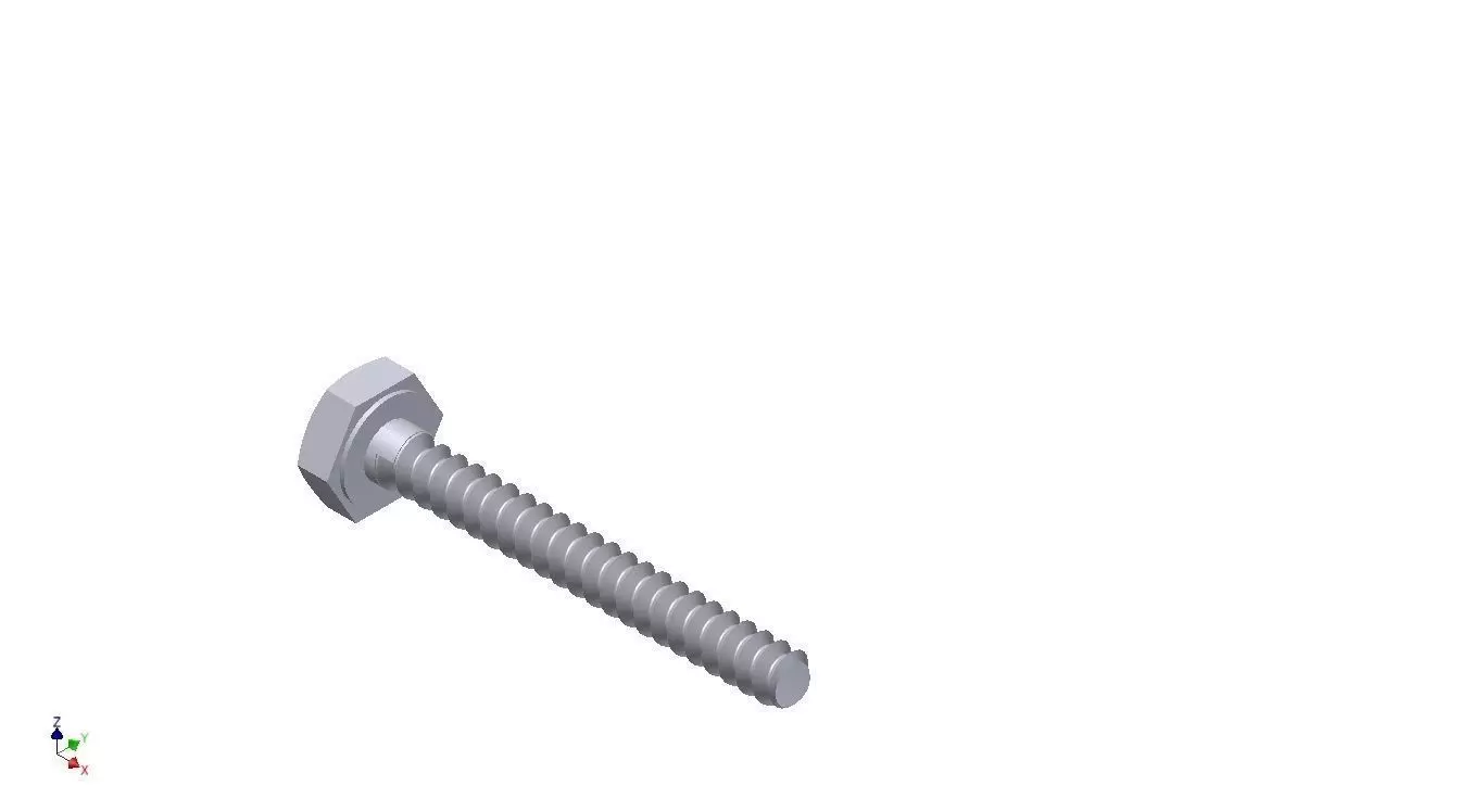 Hex Head Metric 2 5x20mm 3D print model_0