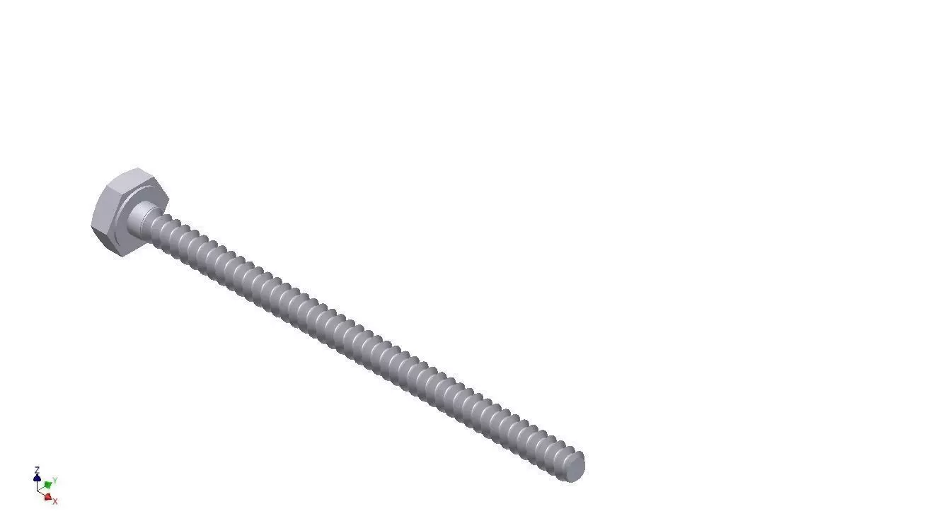 Hex Head Metric 2 5x40mm 3D print model_0