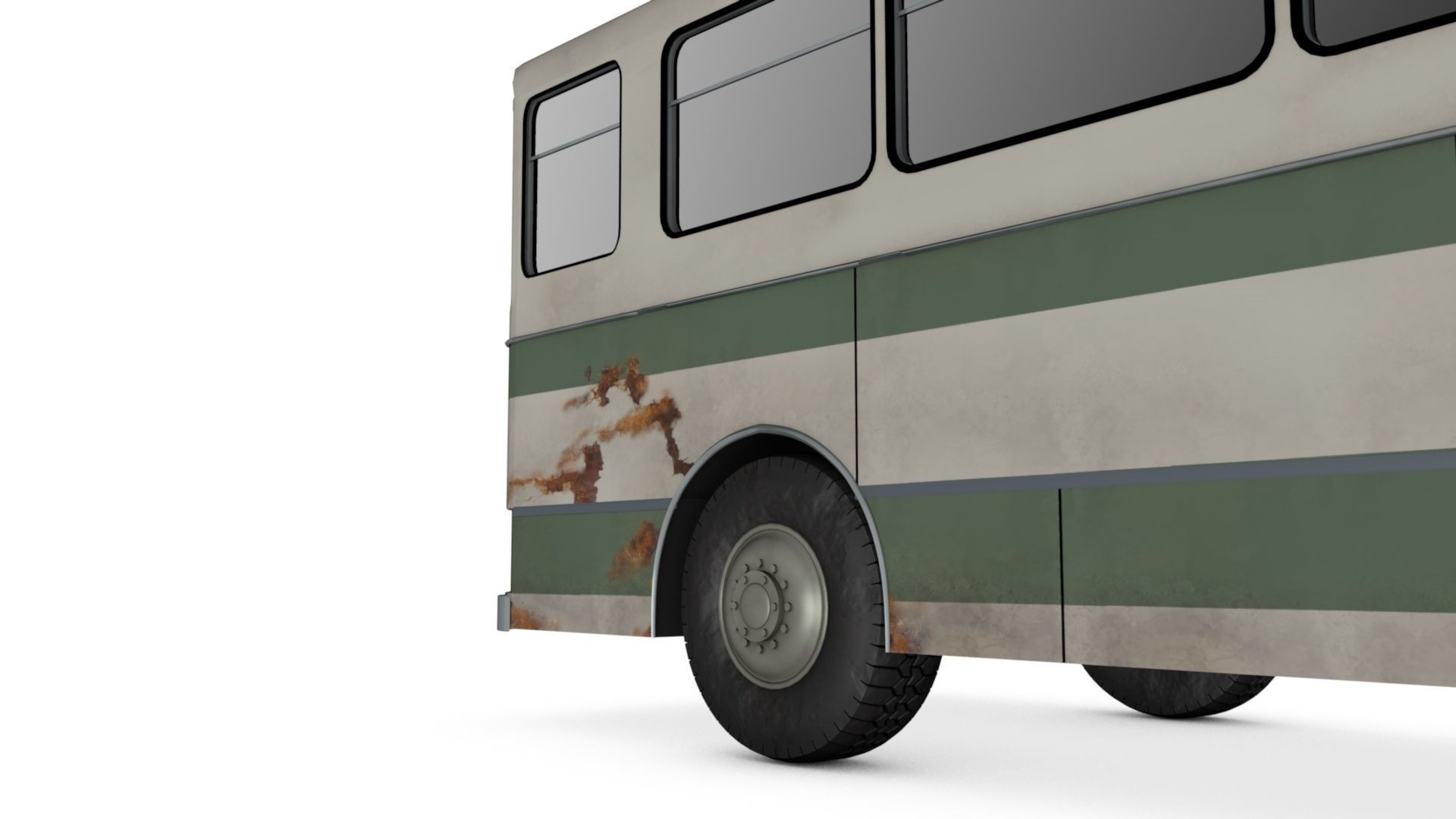 Old Bus Berliet 3d Model 3D model_1