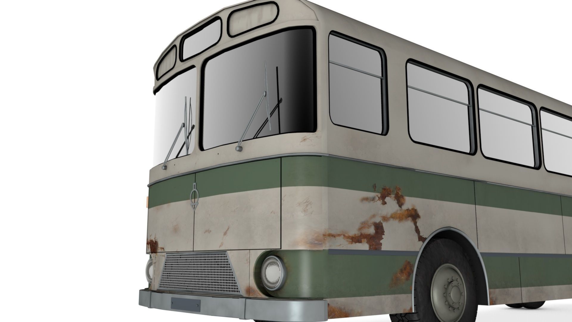 Old Bus Berliet 3d Model 3D model_3