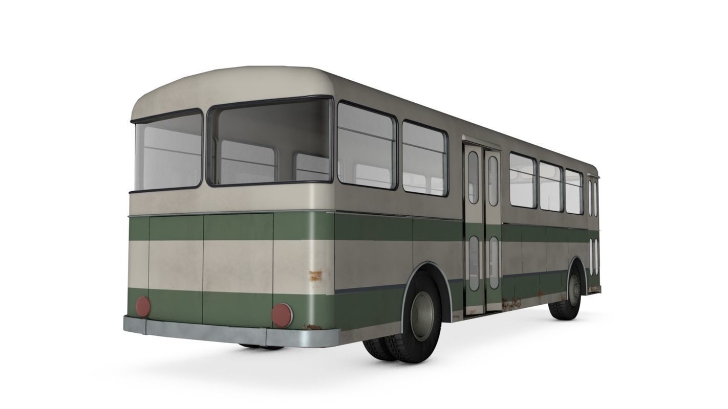 Old Bus Berliet 3d Model 3D model_2