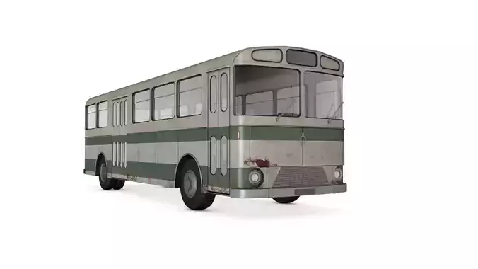 Old Bus Berliet 3d Model 3D model