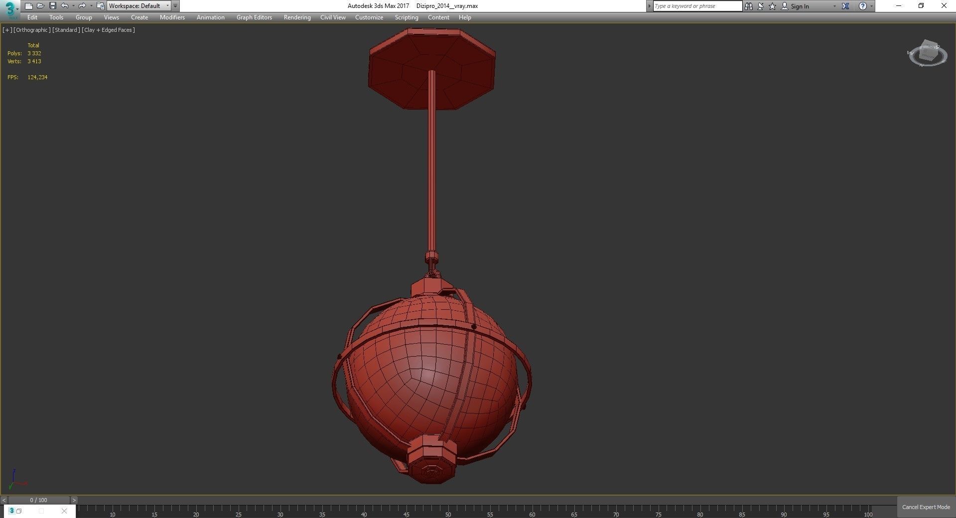 Chandelier low poly 3d model collection with shades and gold ... Low-poly 3D model_21