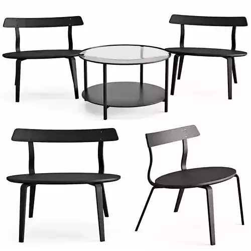 Armchair and Coffee Table Varmer Vittsjo