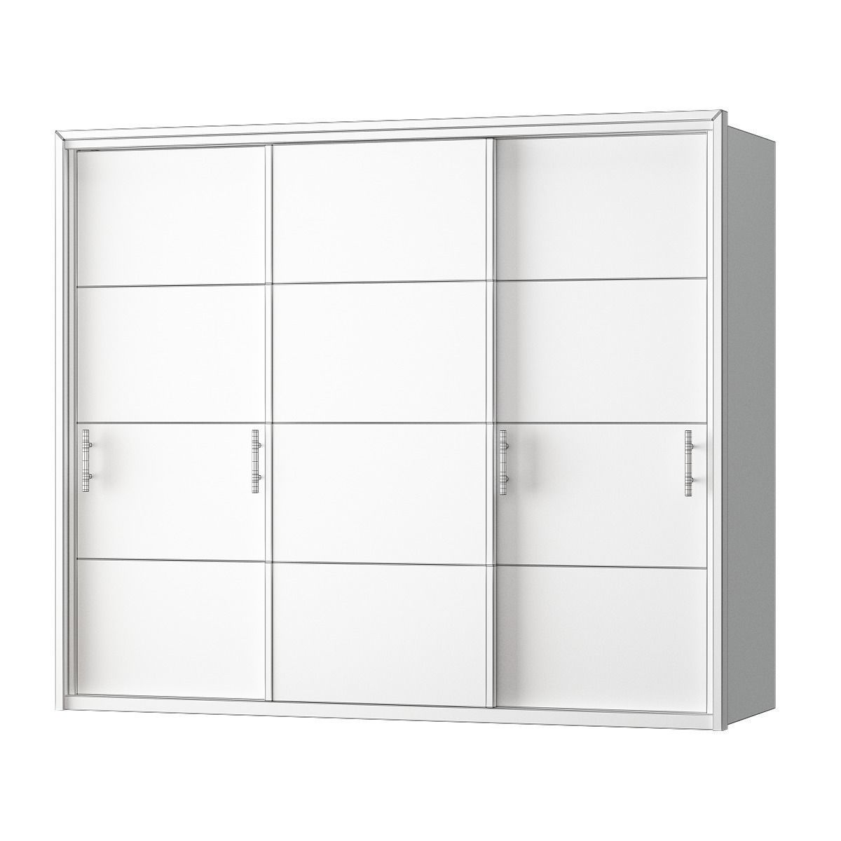 Wardrobe low poly 3d model collection ikea sliding doors Low-poly 3D model_8