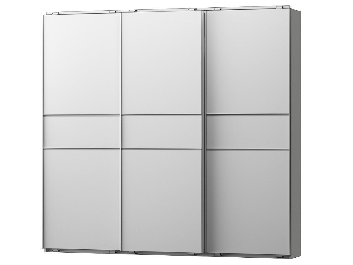 Wardrobe low poly 3d model collection ikea sliding doors Low-poly 3D model_2