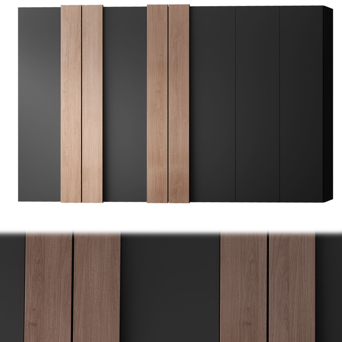 Wardrobe low poly 3d model collection ikea sliding doors Low-poly 3D model_19