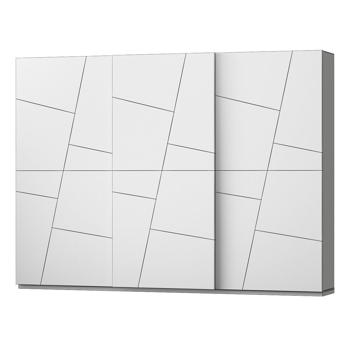 Wardrobe low poly 3d model collection ikea sliding doors Low-poly 3D model_6