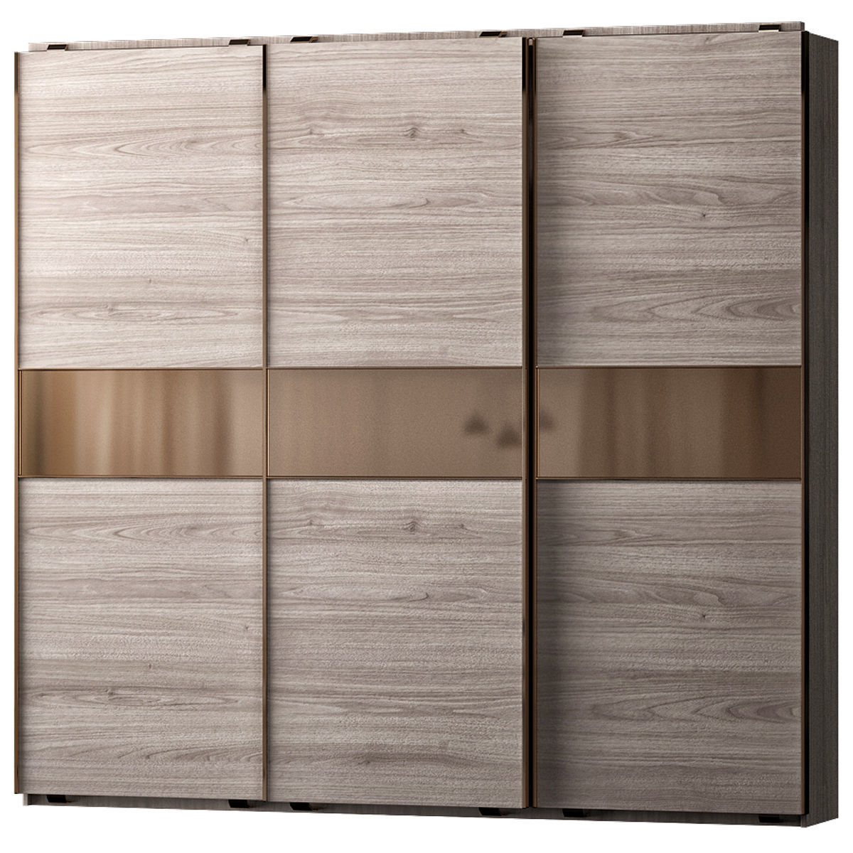 Wardrobe low poly 3d model collection ikea sliding doors Low-poly 3D model_1