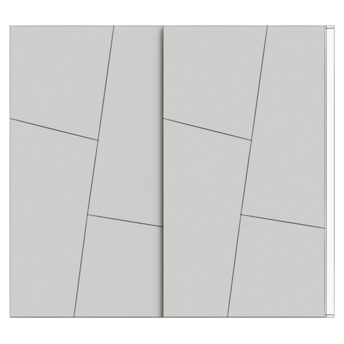 Wardrobe low poly 3d model collection ikea sliding doors Low-poly 3D model_18