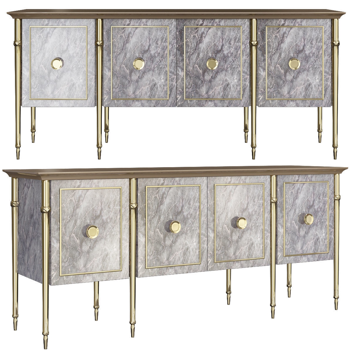 Cheast of Drawers low poly 3d model collection Low-poly 3D model_18