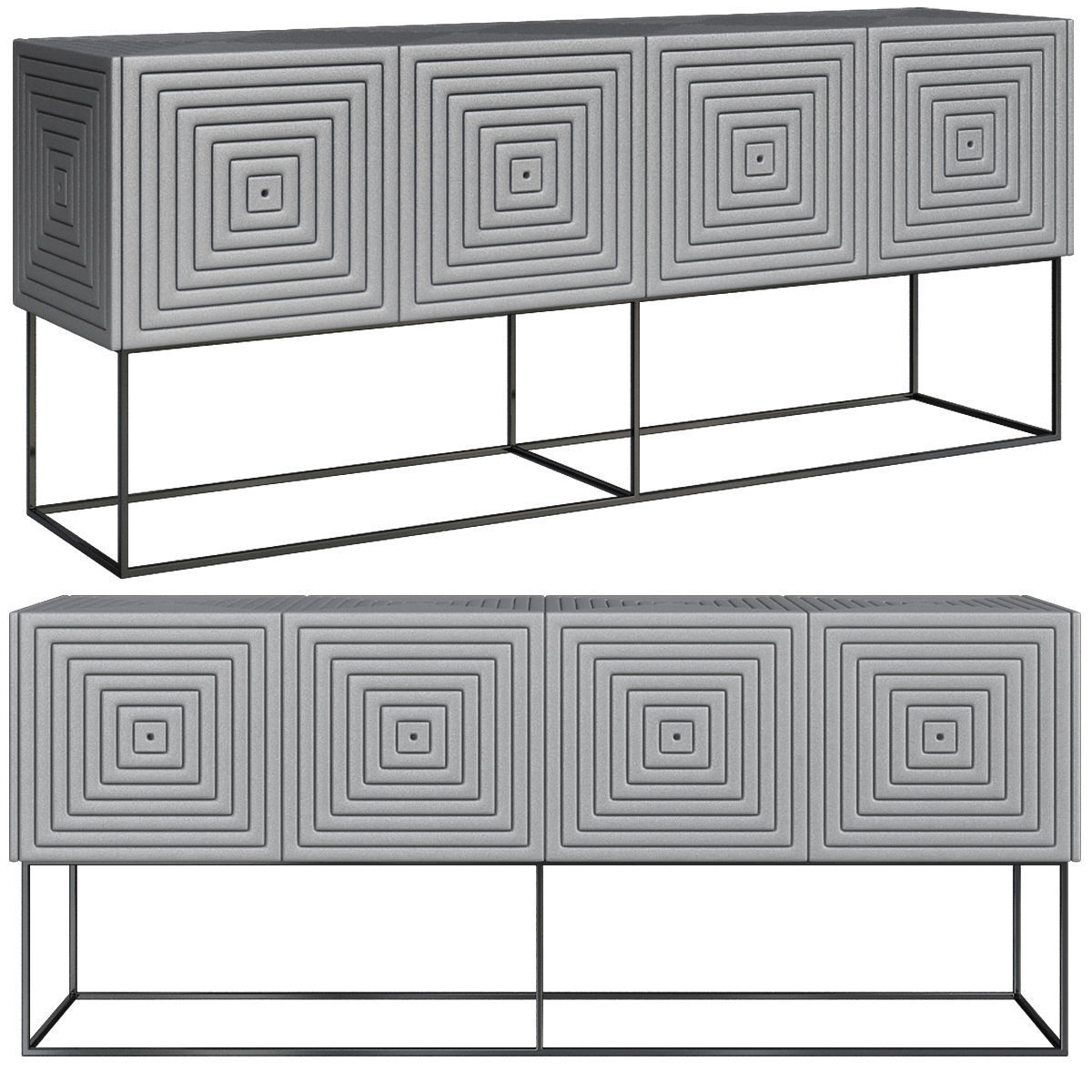 Cheast of Drawers low poly 3d model collection Low-poly 3D model_41