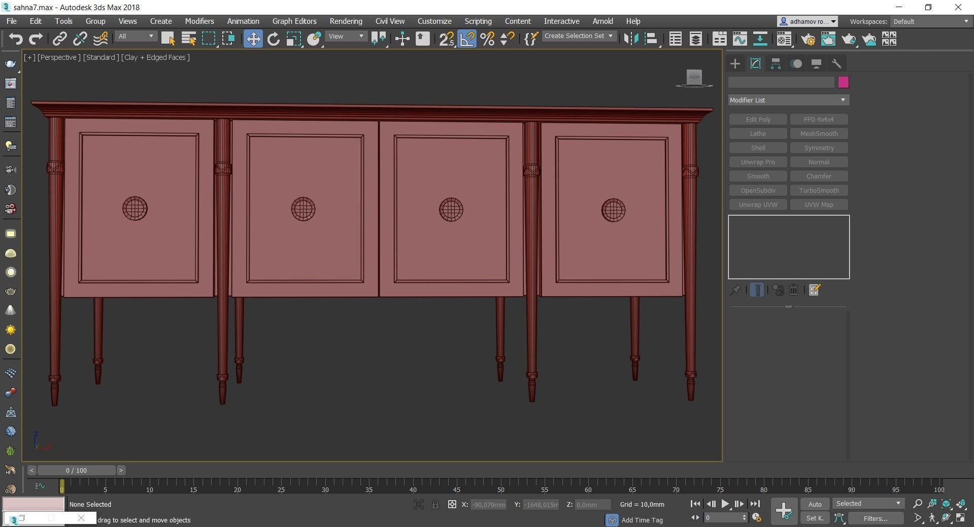 Cheast of Drawers low poly 3d model collection Low-poly 3D model_19