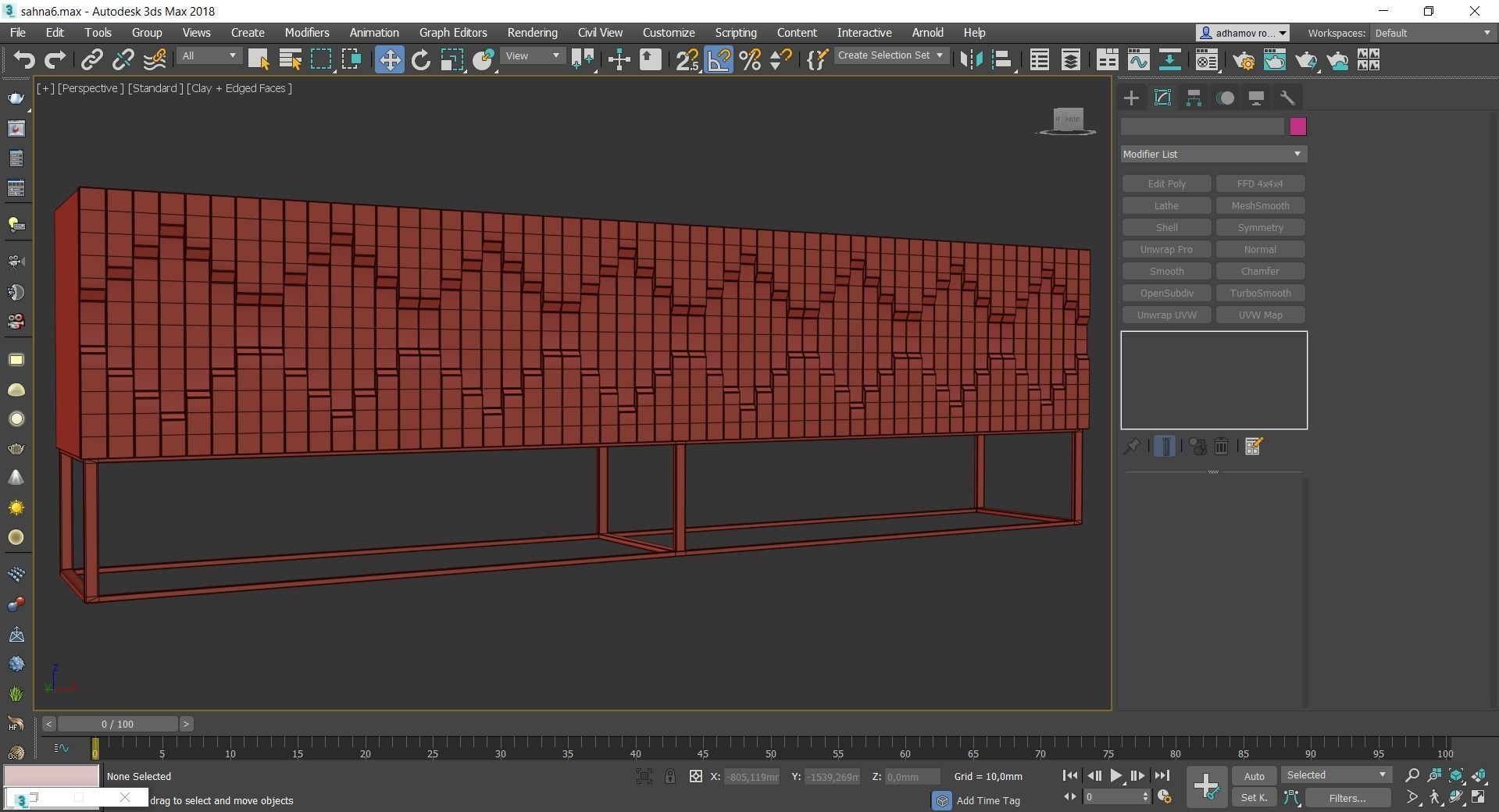 Cheast of Drawers low poly 3d model collection Low-poly 3D model_5