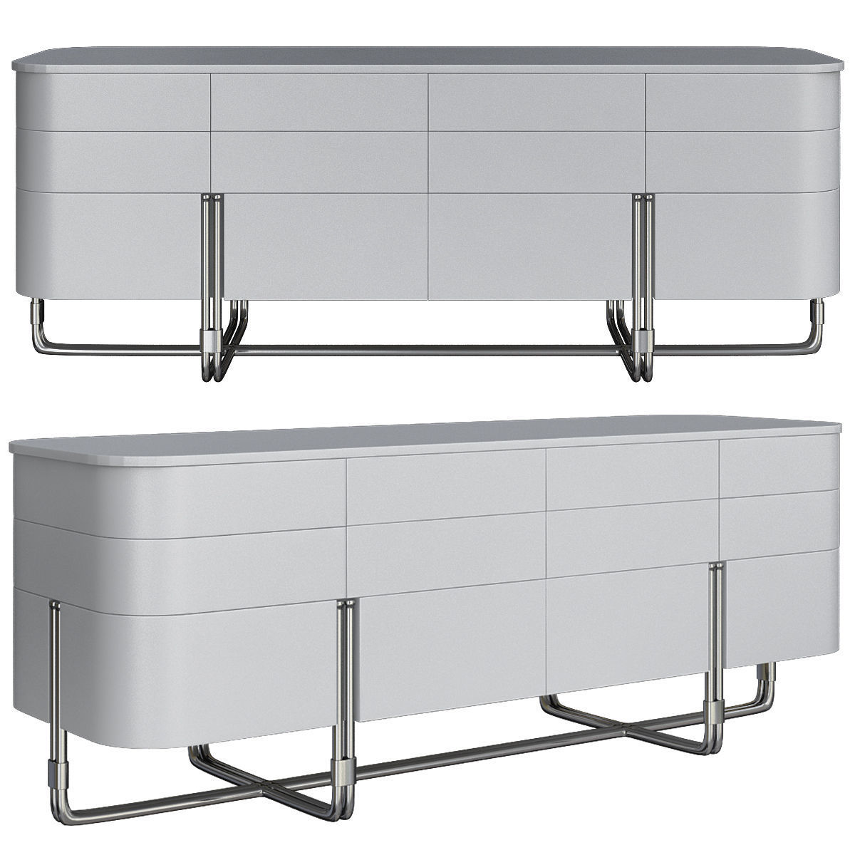 Cheast of Drawers low poly 3d model collection Low-poly 3D model_23