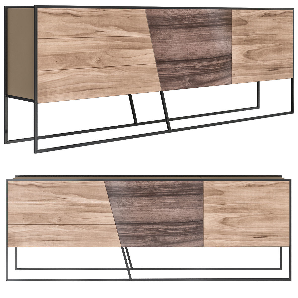 Cheast of Drawers low poly 3d model collection Low-poly 3D model_38