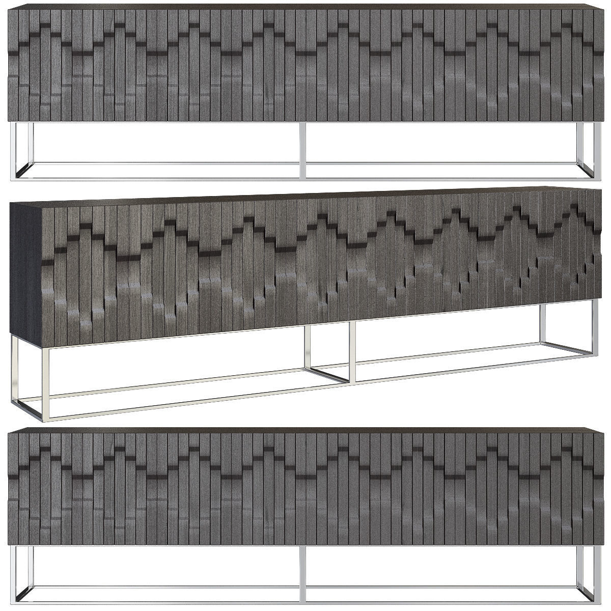 Cheast of Drawers low poly 3d model collection Low-poly 3D model_3