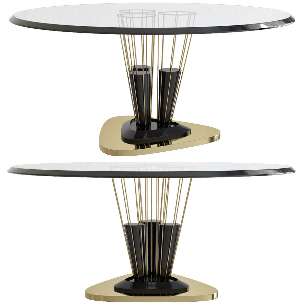 Coffee and Side table low poly 3d model collection Low-poly 3D model_37