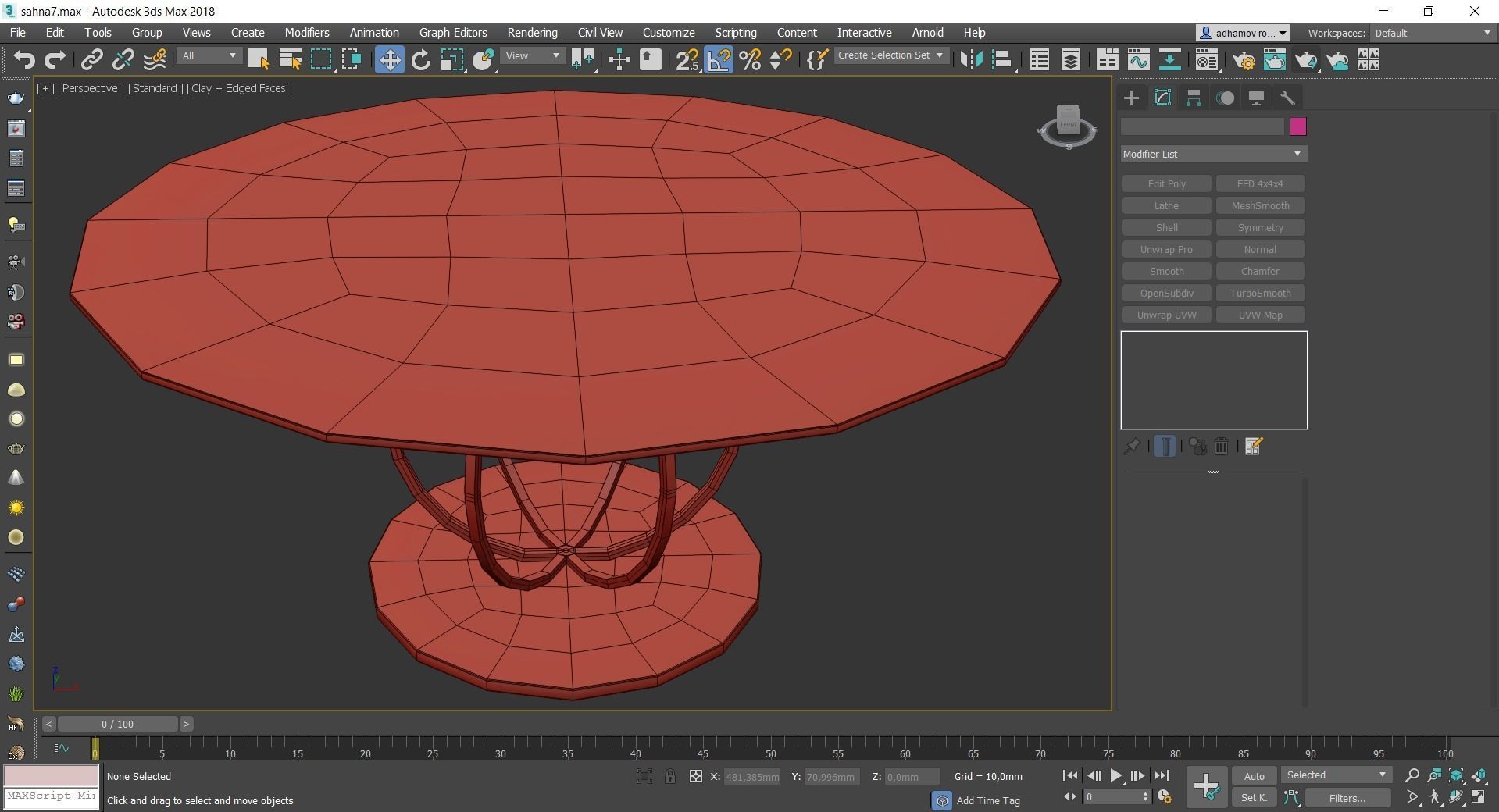 Coffee and Side table low poly 3d model collection Low-poly 3D model_34