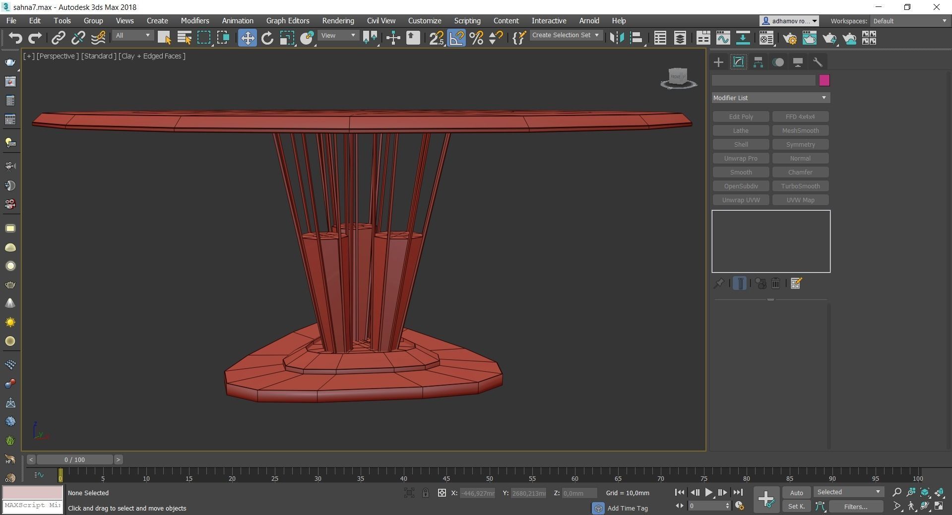 Coffee and Side table low poly 3d model collection Low-poly 3D model_40