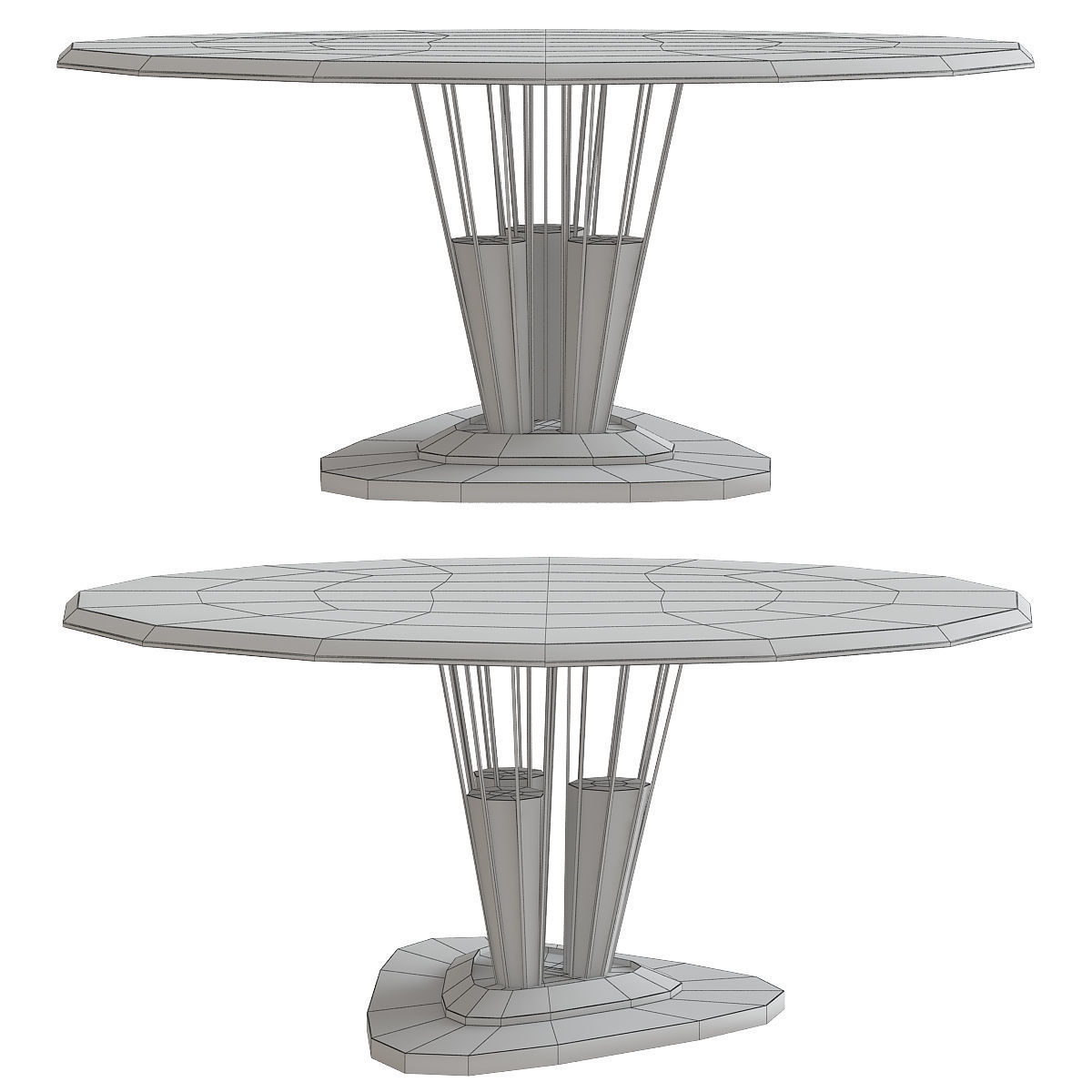 Coffee and Side table low poly 3d model collection Low-poly 3D model_39