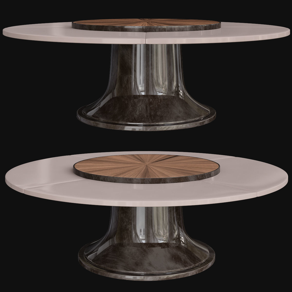 Coffee and Side table low poly 3d model collection Low-poly 3D model_25