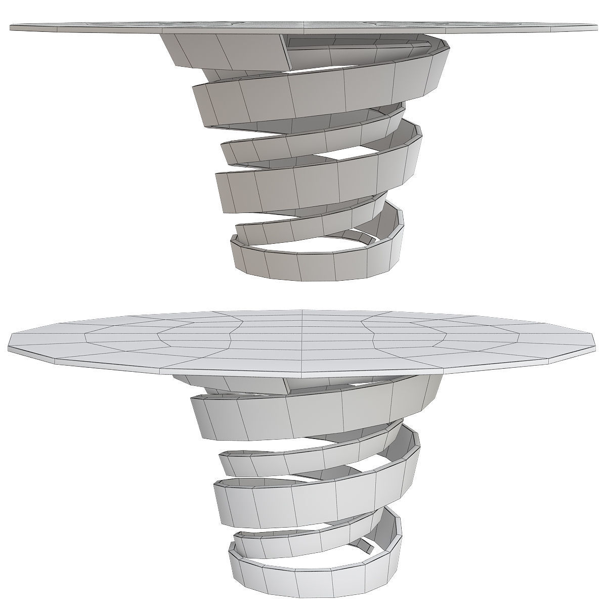 Coffee and Side table low poly 3d model collection Low-poly 3D model_3