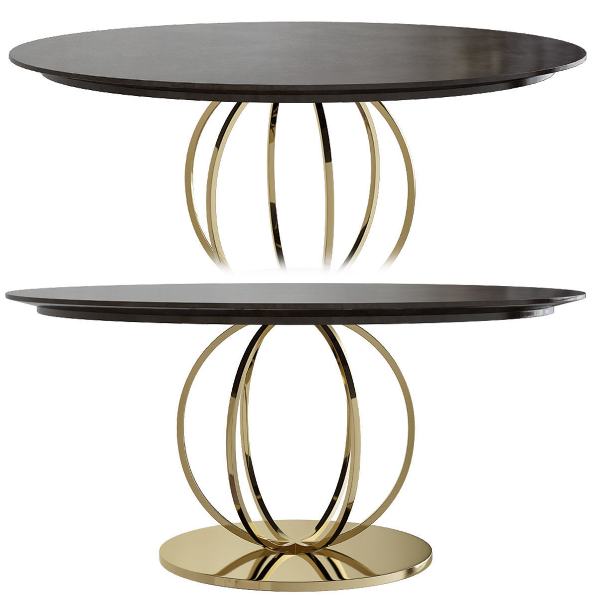 Coffee and Side table low poly 3d model collection Low-poly 3D model_27