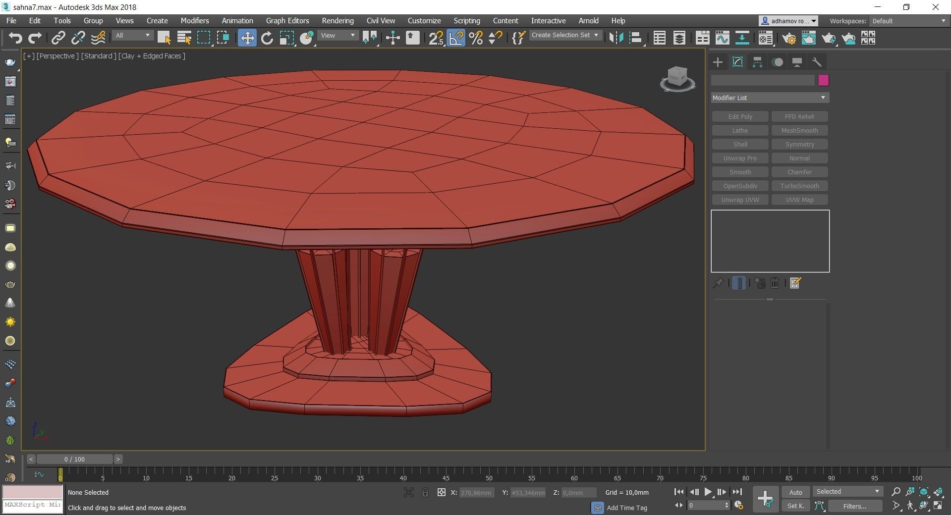 Coffee and Side table low poly 3d model collection Low-poly 3D model_38