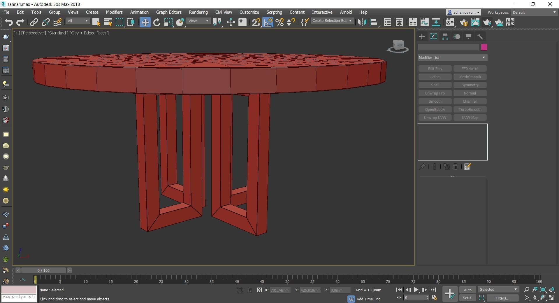 Coffee and Side table low poly 3d model collection Low-poly 3D model_22