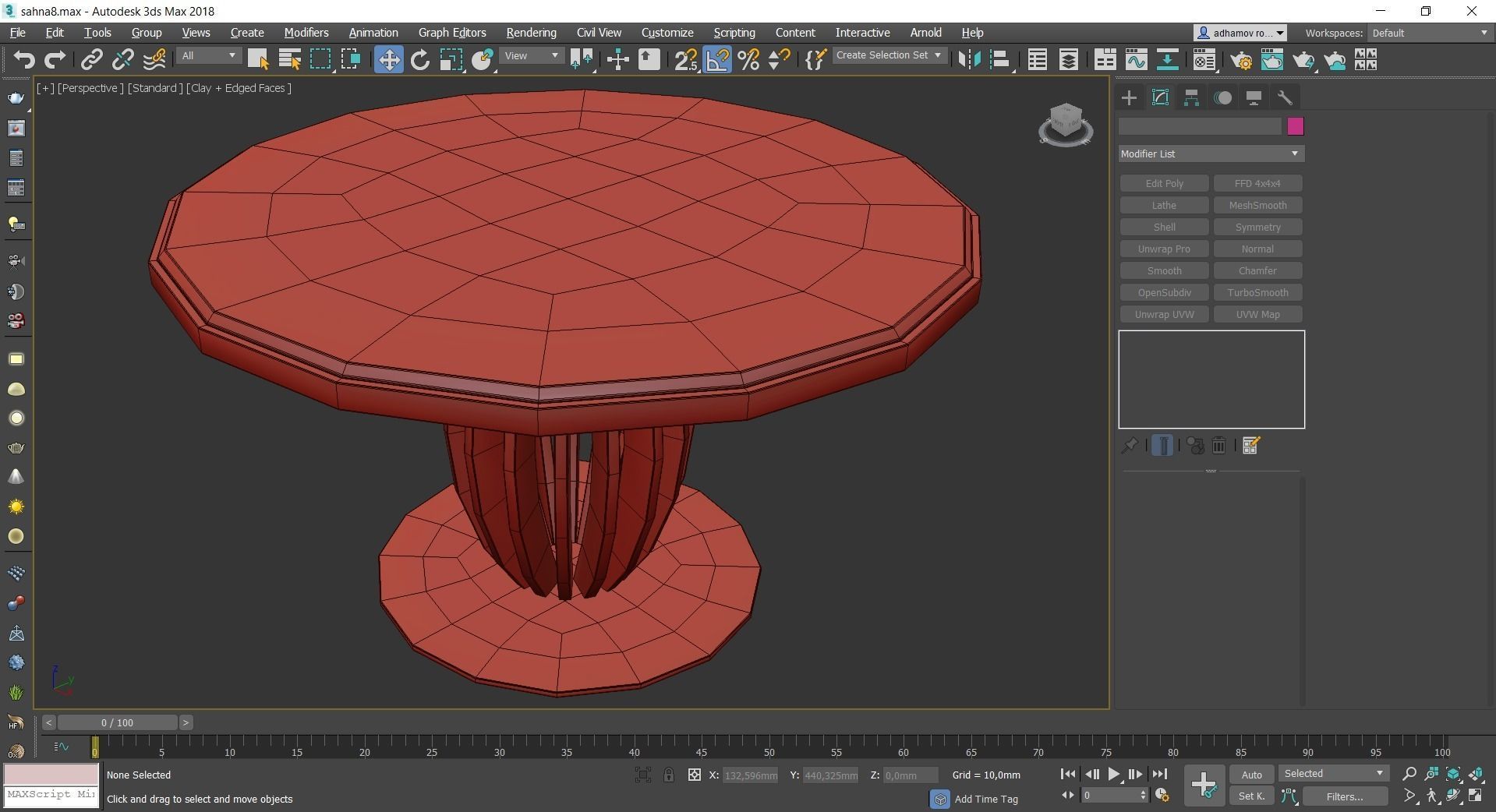 Coffee and Side table low poly 3d model collection Low-poly 3D model_2