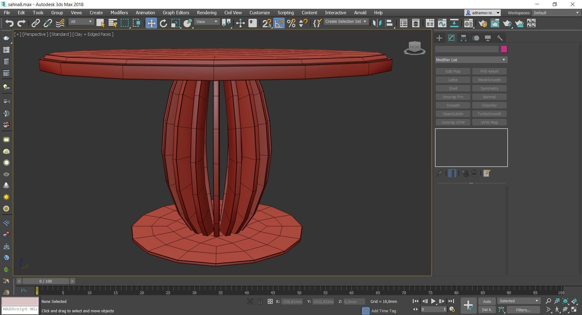 Coffee and Side table low poly 3d model collection Low-poly 3D model_35