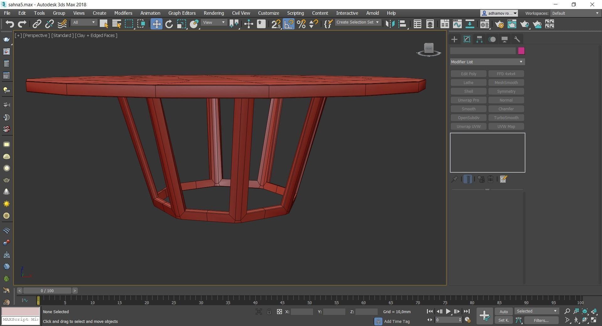 Coffee and Side table low poly 3d model collection Low-poly 3D model_10