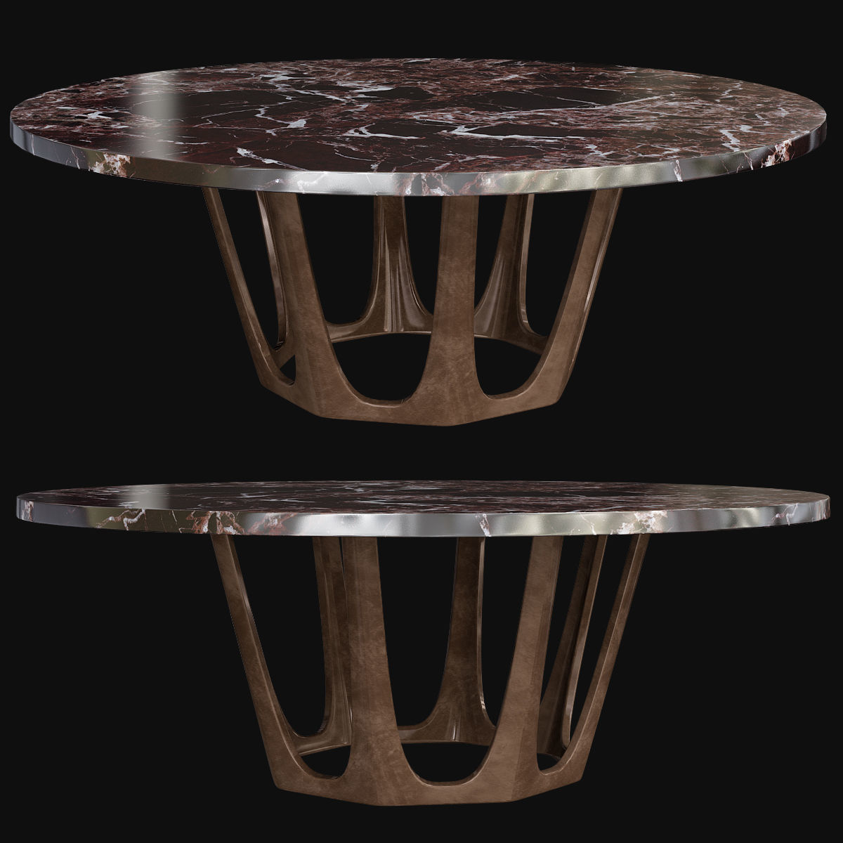 Coffee and Side table low poly 3d model collection Low-poly 3D model_9